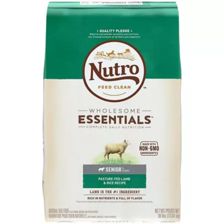 Nutro Wholesome Essentials Senior Grain-Free Lamb and Rice Recipe Dry Dog Food 30 lb Bag Dry Dog Food