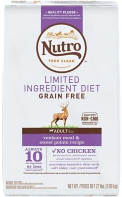 Nutro Adult Grain-Free Limited Ingredient Venison and Sweet Potato Recipe Dry Dog Food Nutro limited ingredient diet dog food