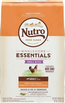 Nutro Wholesome Essentials Small Breed Adult Grain-Free Chicken, Brown Rice and Sweet Potato Recipe Dry Dog Food my dog loves this dog food and i like it because it is alot healthier then most store bought dog food with healthy quality ingredients