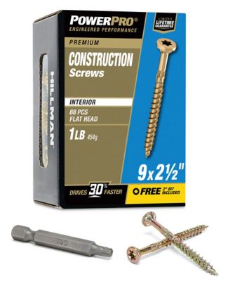 Hillman Power Pro Premium Interior Wood Screws (#9 x 2-1/2 in.) - 1 lb. Box  at Tractor Supply Co.