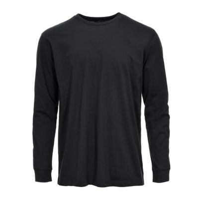 mens black long sleeve crew neck t shirt