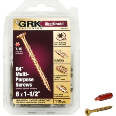 GRK #8 x 1-1/2 in. R4 Multi-Purpose Screw, 110 pc.