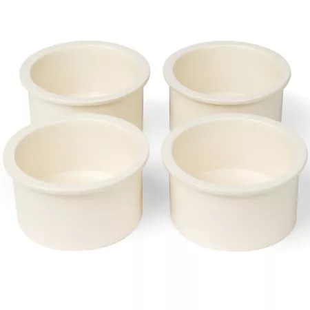 Prevue Pet Products Ceramic Bird Cage Replacement Cup Set 0.31 Quart Pack of 4 Small Animal Feeders