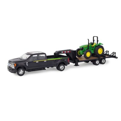 john deere toy truck horse trailer