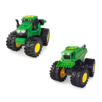 Image showing  Monster Treads Lights and Sounds Toy Tractors, 6 in., 2-Pack