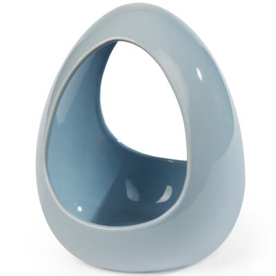 Image showing  Pale Blue Ceramic Bird Bath