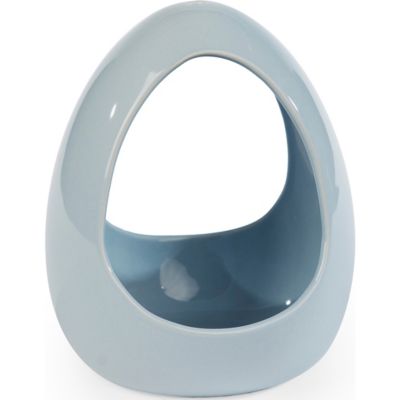 Image showing  Pale Blue Ceramic Bird Bath