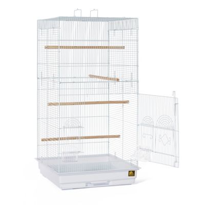 Image showing  Tall Tiel Bird Cage, White