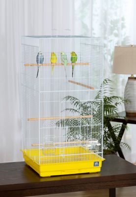 Image showing  Tall Tiel Bird Cage, Yellow