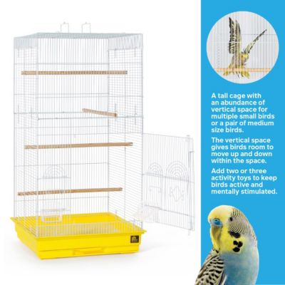 Image showing  Tall Tiel Bird Cage, Yellow
