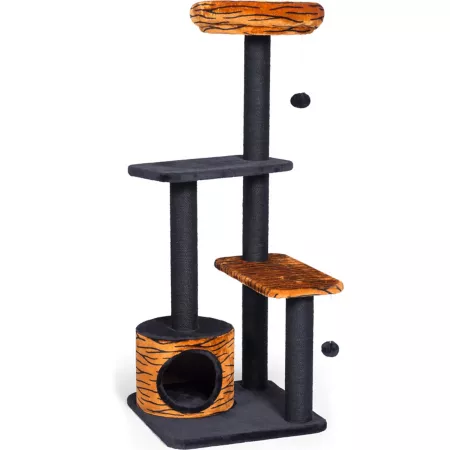 Prevue Pet Products Kitty Power Paws 48" Tiger Cat Tower Cat Trees & Condos