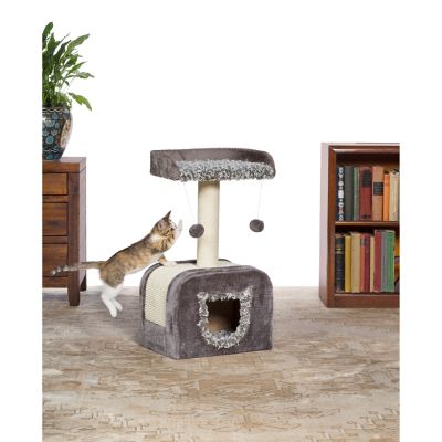 Image showing  29 in. Kitty Power Paws Shag Cat Hideaway