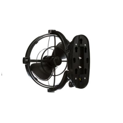 Image showing  12 in. 3-Speed Sirocco II 12/24V 360 Auto-Sensing Cabin Fan, 185 CFM, Black