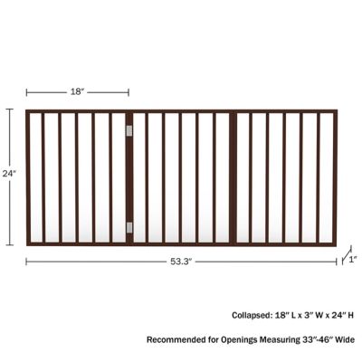 Image showing  24 in. Freestanding Wooden Pet Gate