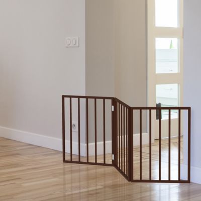 Image showing 6 th PETMAKER 24 in. Freestanding Wooden Pet Gate