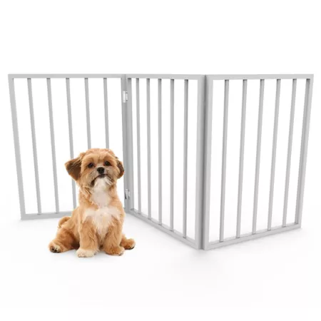 PETMAKER 24" Freestanding Wooden Pet Gate Pet Gates