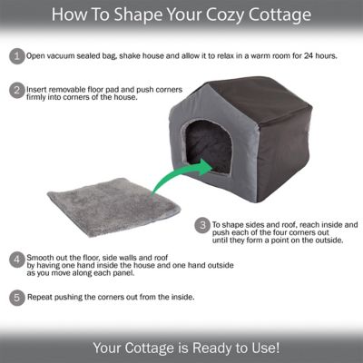 Image showing  Cozy Cottage House Shaped Pet Bed