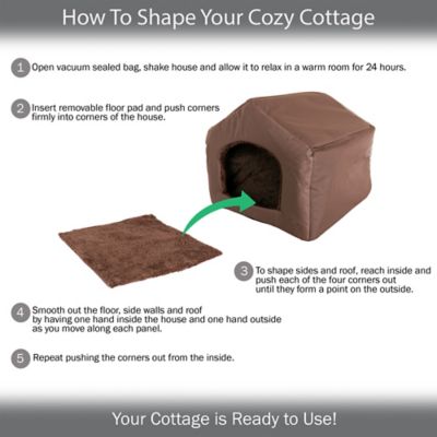Image showing  Cozy Cottage House Shaped Pet Bed