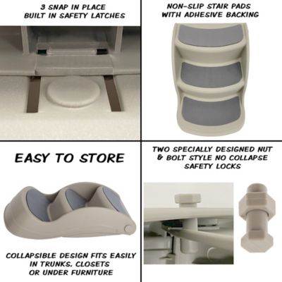 Image showing  3-Step Non-Slip Foldable Pet Steps, 14.5 in.