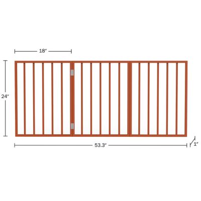 Image showing  Freestanding Wooden Pet Gate, 54 in., Mahogany