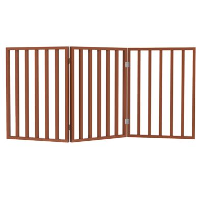 Image showing 7 th PETMAKER Freestanding Wooden Pet Gate, 54 in., Mahogany