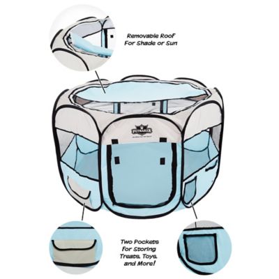Image showing 5 th PETMAKER Indoor/Outdoor Portable Pop-Up Pet Play Pen with Carrying Bag