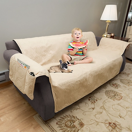 PETMAKER Waterproof Couch/Sofa Furniture Cover, Tan