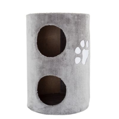 Image showing 5 th PETMAKER 20.5 in. 2-Story Double Hole Cat Condo with Scratching Surface