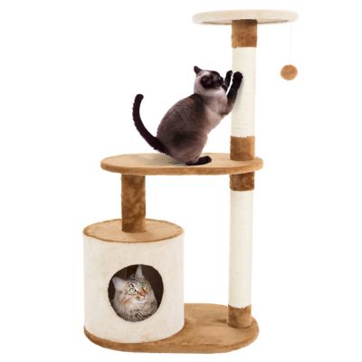 PETMAKER 37 in. 3-Tier Sleep and Play Cat Tree Condo