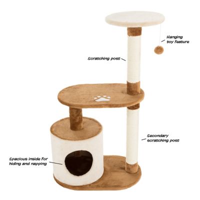 Image showing  37 in. 3-Tier Sleep and Play Cat Tree Condo