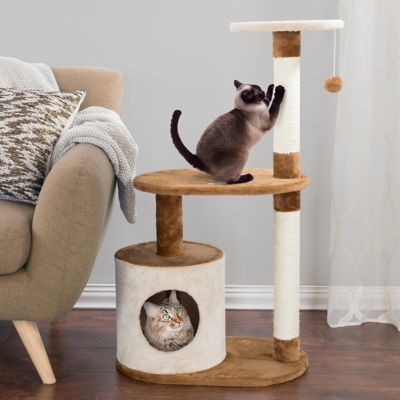 Image showing  37 in. 3-Tier Sleep and Play Cat Tree Condo