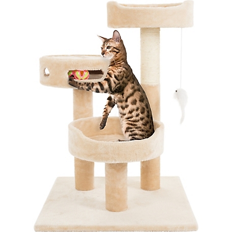 PETMAKER 27.5 in. 3-Tier Sleep and Play Cat Tree