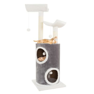 PETMAKER 44.75 in. 5-Tier Sleep and Play Cat Tree with Double Decker Condo