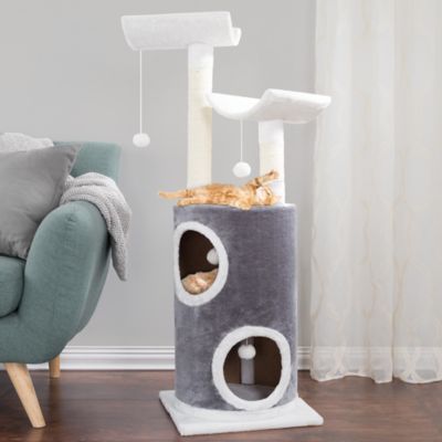 Image showing  44.75 in. 5-Tier Sleep and Play Cat Tree with Double Decker Condo