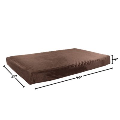 Image showing  Orthopedic Egg Crate and Memory Foam Mattress Pet Bed with Washable Cover, Brown