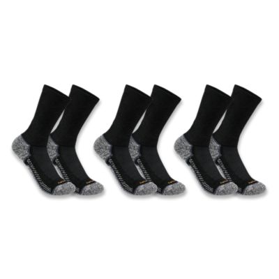 Image showing  Men's Force Midweight Crew Socks, 3-Pairs, SC4223MBLK-XL