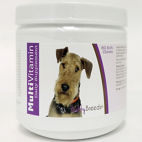 Healthy Breeds Multi-Vitamin Soft Chew Dog Supplement for Airedale Terriers, 60 ct.