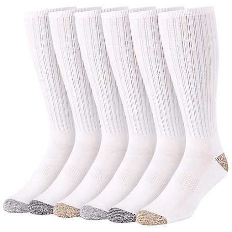 Blue Mountain Men's Cushioned Over-the-Calf Socks, Extra Large, White,  6-Pack at Tractor Supply Co.