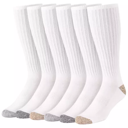 Blue Mountain Men's Over-the-Calf Padded Socks Extra Large White 3 Pairs Men's Boot Socks