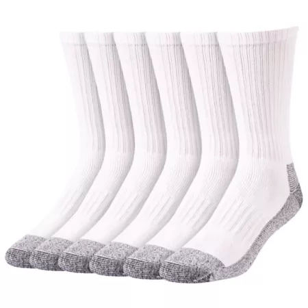 Blue Mountain Men's Steel Toe Cushioned Mid-Calf Socks Size Large White 3 Pairs Men's Crew Socks