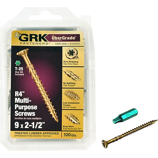 #9 x 2-1/2 in. Star Drive Bugle Head R4 Multi-Purpose Screw (100-per Pack) #9 x 2-1/2 in. Star Drive Bugle Head R4 Multi-Purpose Screw (100-per Pack)