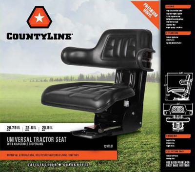 Image showing  20.5 in. Universal Tractor Seat with Adjustable Suspension, Black