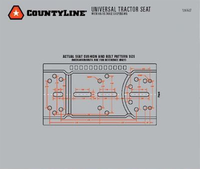 Image showing  20.5 in. Universal Tractor Seat with Adjustable Suspension, Black