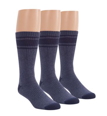 Blue Summit by Interwoven Men's Tonal Stripe Crew Socks, 3-Pairs