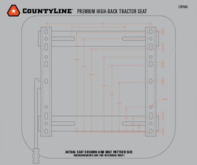 Image showing  25 in. High-Back Cordura Tractor Seat