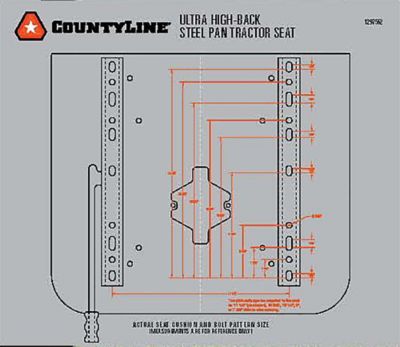 Image showing  21 in. Ultra High-Back Steel Pan Tractor Seat, Black