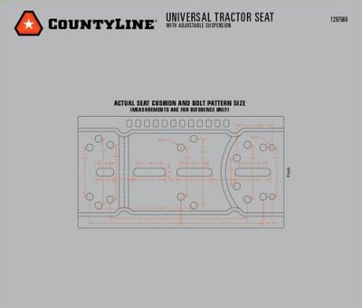 Image showing  20.5 in. Universal Adjustable Tractor Seat, Blue