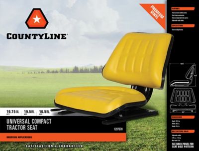 Image showing  16.5 in. Universal Compact Tractor Seat, Yellow