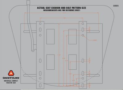 Image showing  16.5 in. Universal Compact Tractor Seat, Yellow