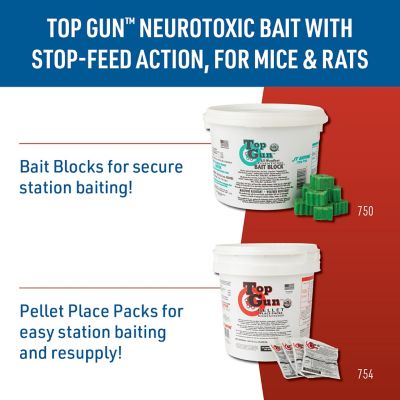Image showing  4 lb. Top Gun All-Weather Rodenticide Bait Block